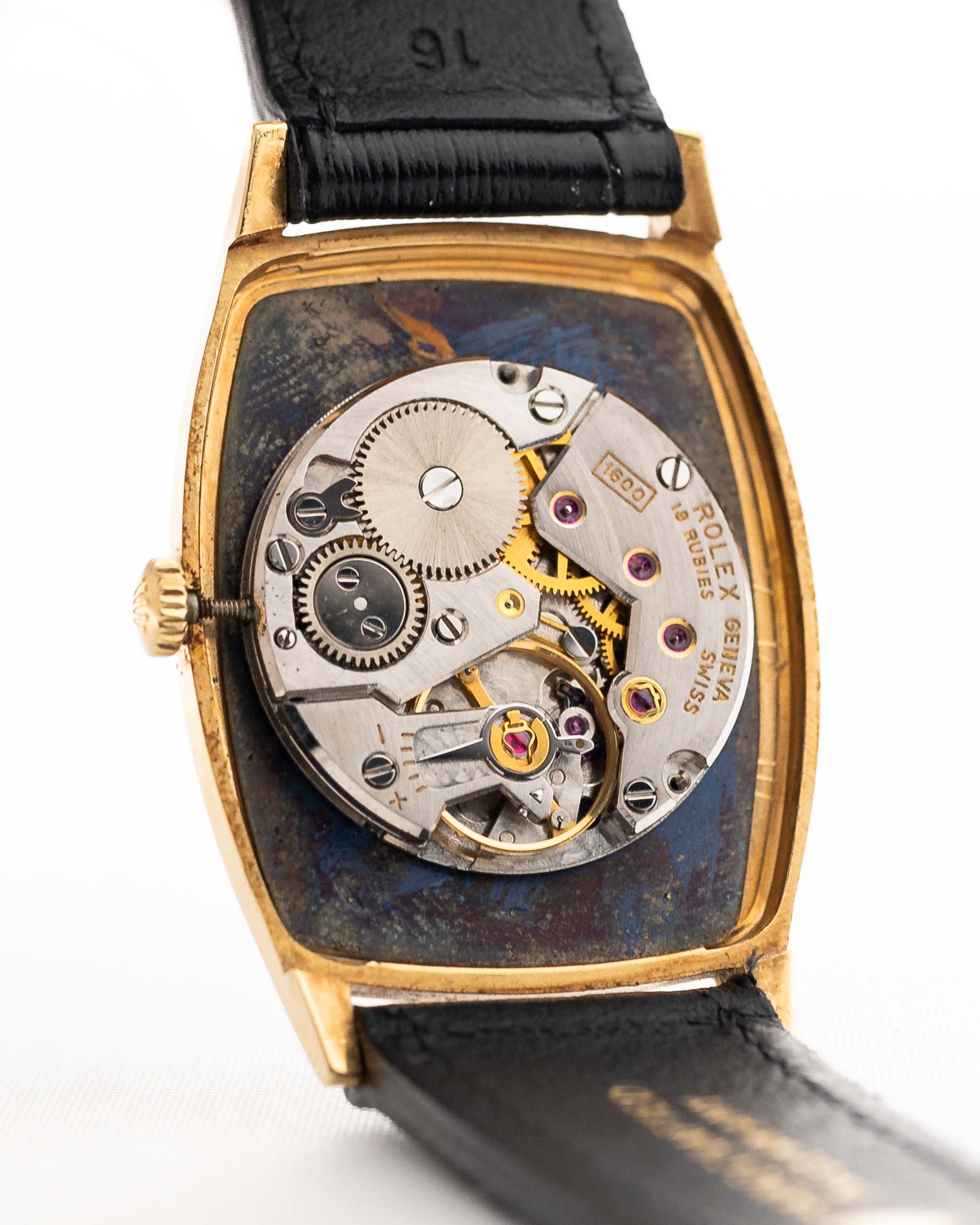 Rolex Cellini 3807 Rectangular Blue 1973