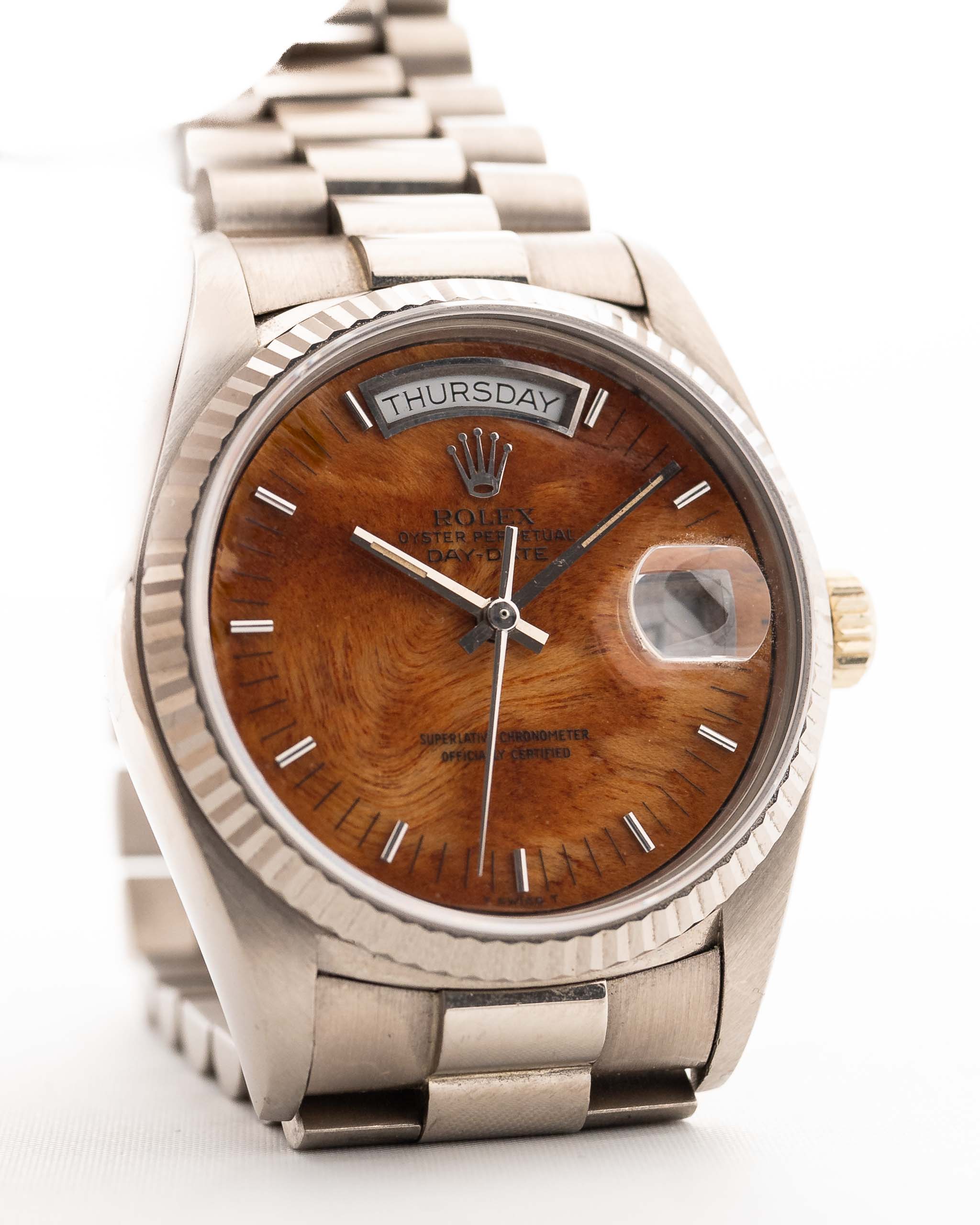 Royal Tiger  Day Date 18039 Burl Wood 1987