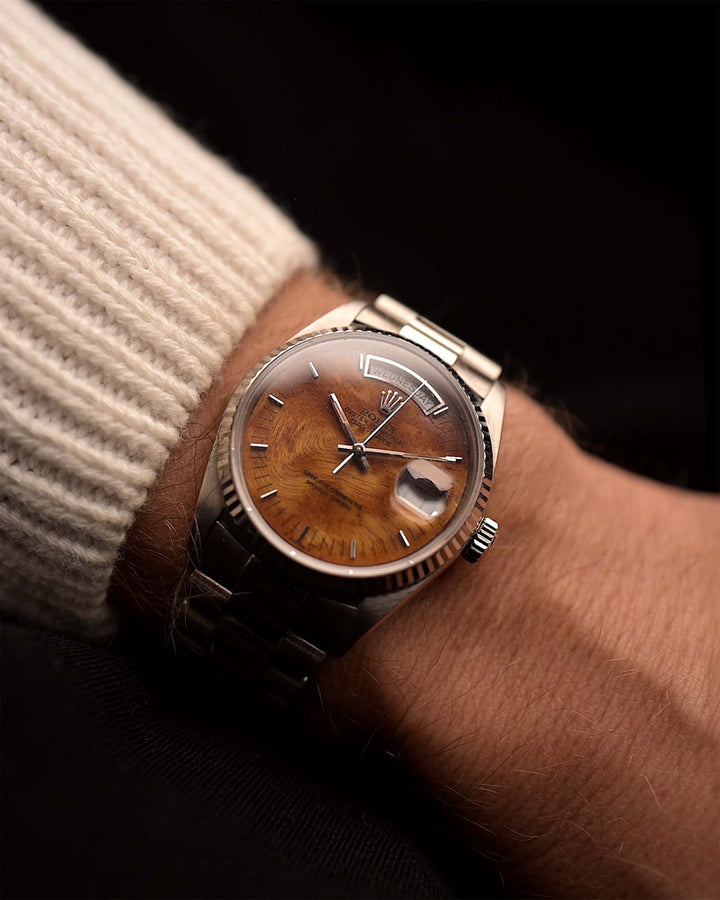 Royal Tiger  Day Date 18039 Burl Wood 1987