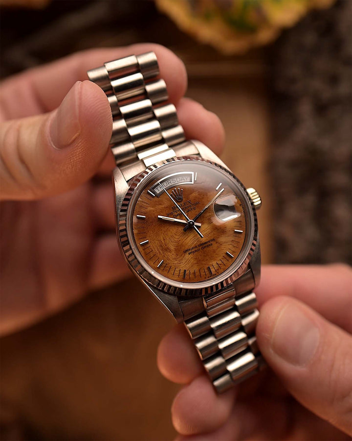 Royal Tiger  Day Date 18039 Burl Wood 1987