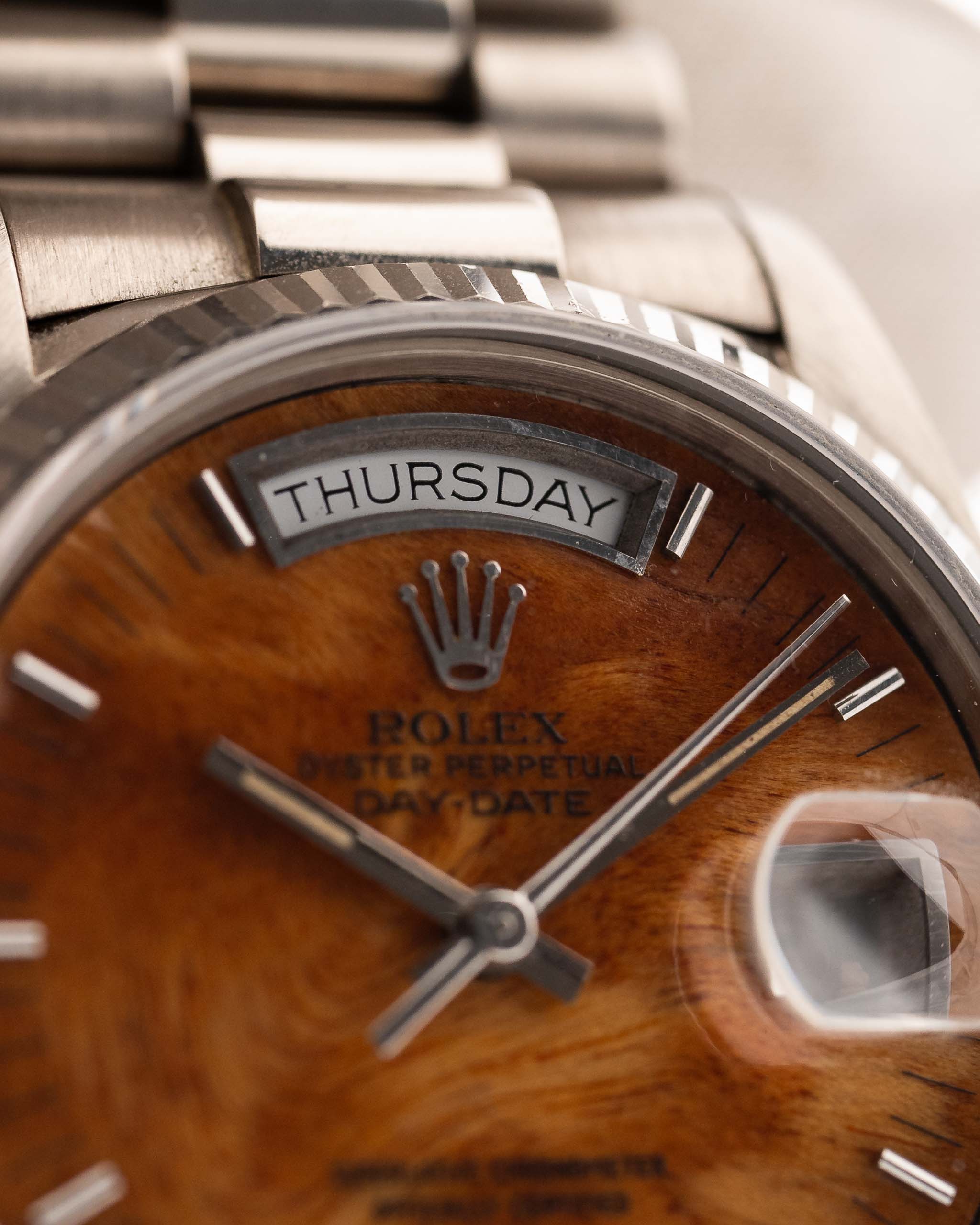 Royal Tiger  Day Date 18039 Burl Wood 1987